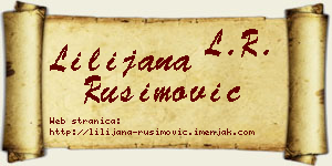 Lilijana Rusimović vizit kartica